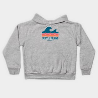 Jekyll Island Georgia Vintage Wave Kids Hoodie